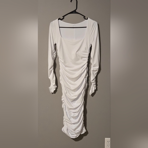 Ruched Bodycon Midi Dress #672 NWOT - Picture 3 of 12